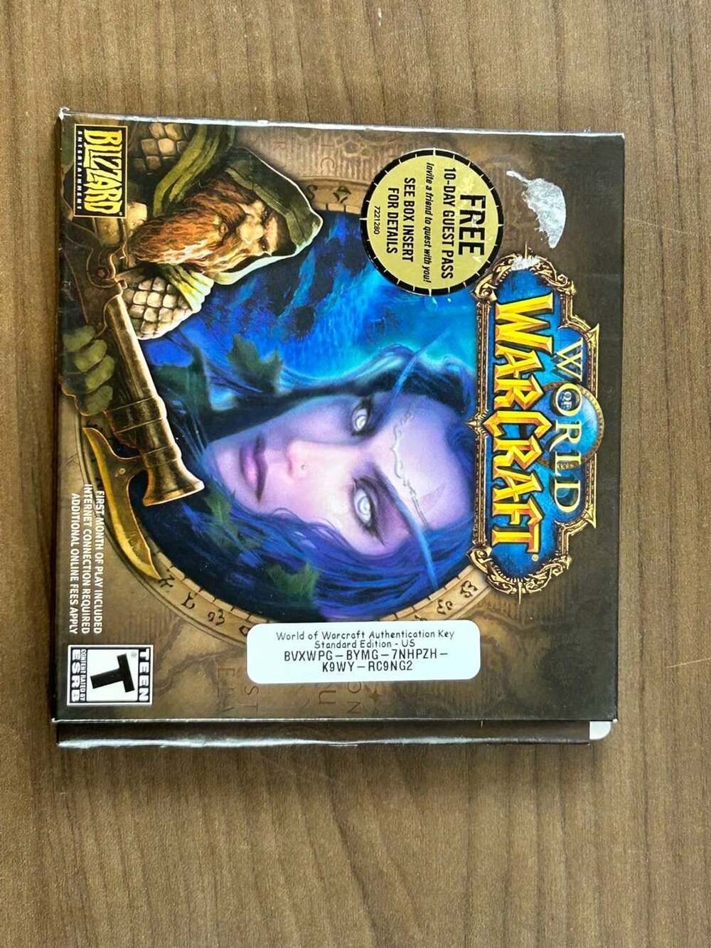 World of Warcraft PC Mac 2004 Blizzard CD-ROM Game Disc & Sleeves Untested